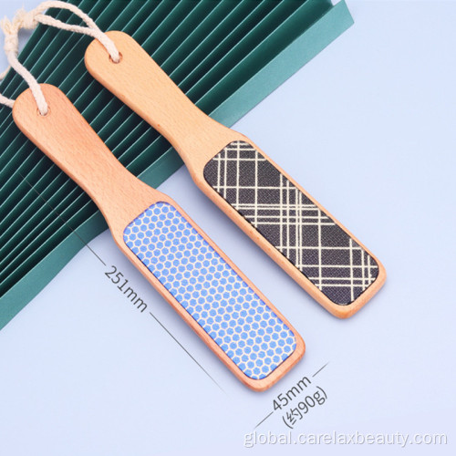 Heel Exfoliator Tool wooden foot file with long handle nano glass Manufactory